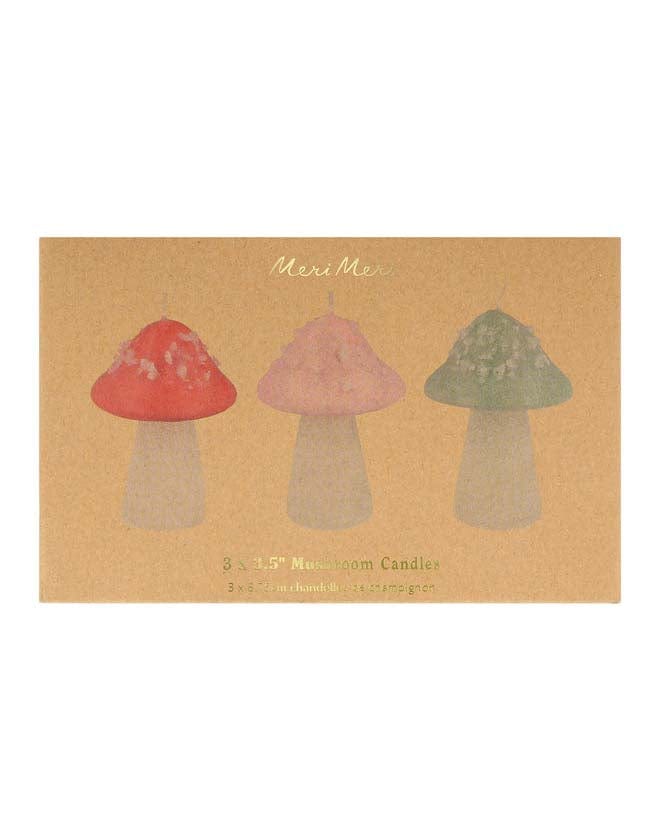 Little meri meri party mushroom candles