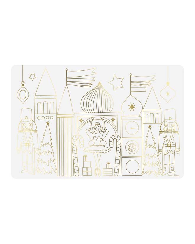 meri meri nutcracker colouring placemats play Little