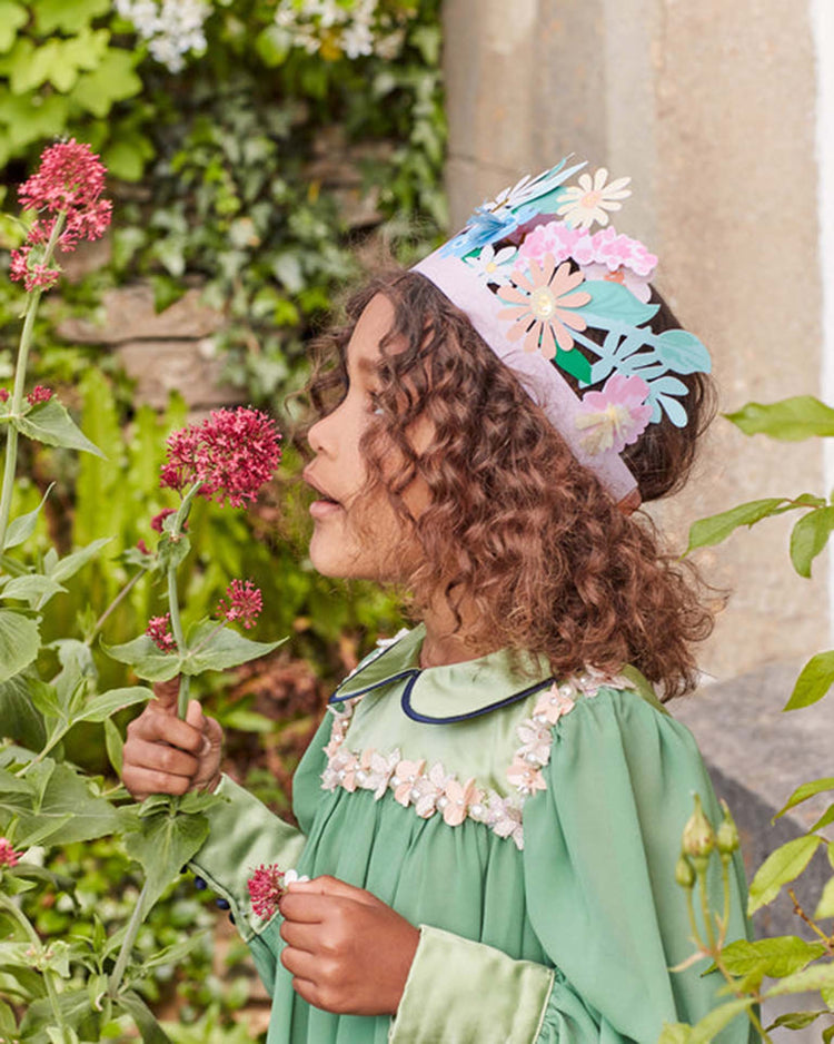 meri meri paper flower headdress play Little