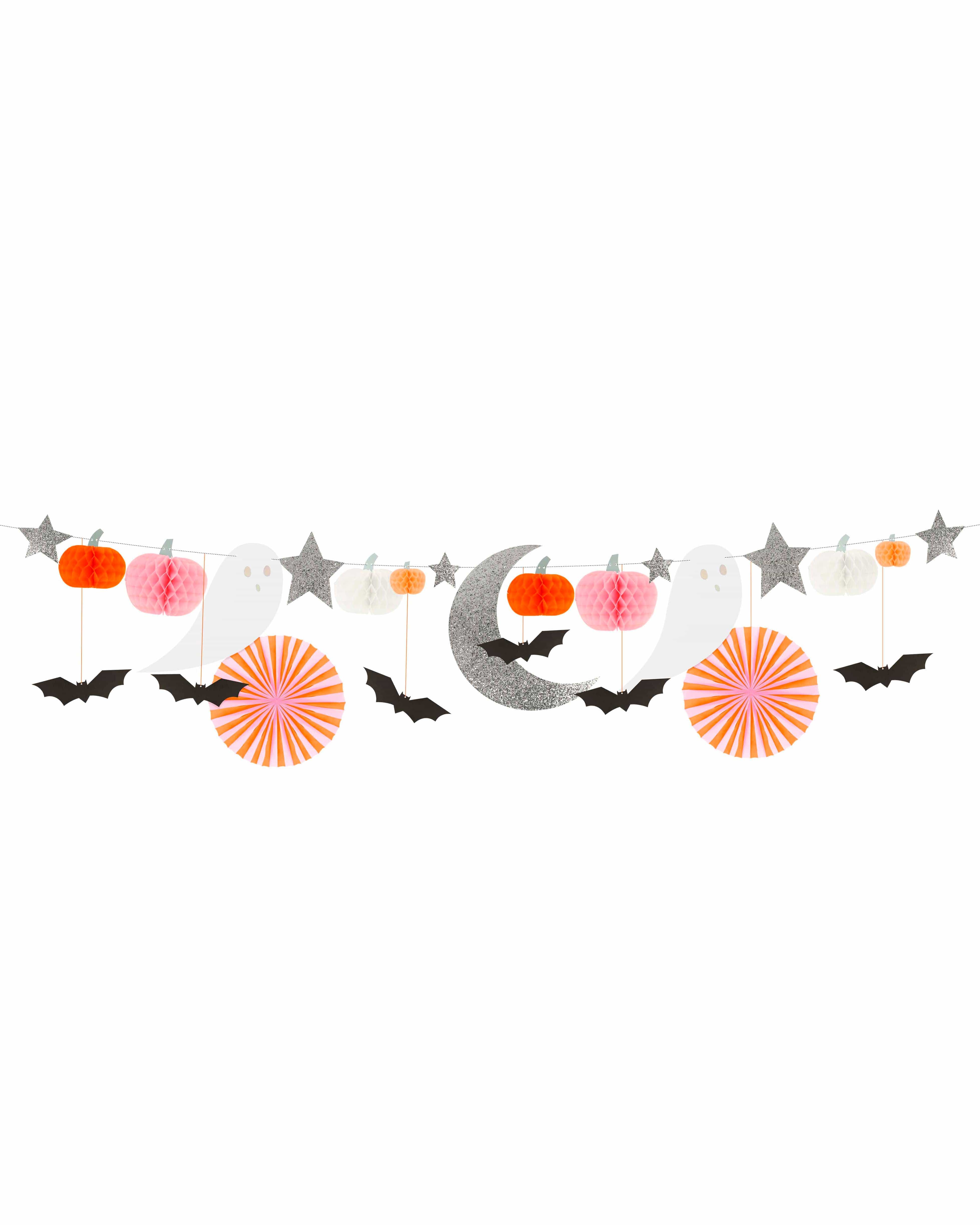 Little meri meri party pastel honeycomb halloween garland