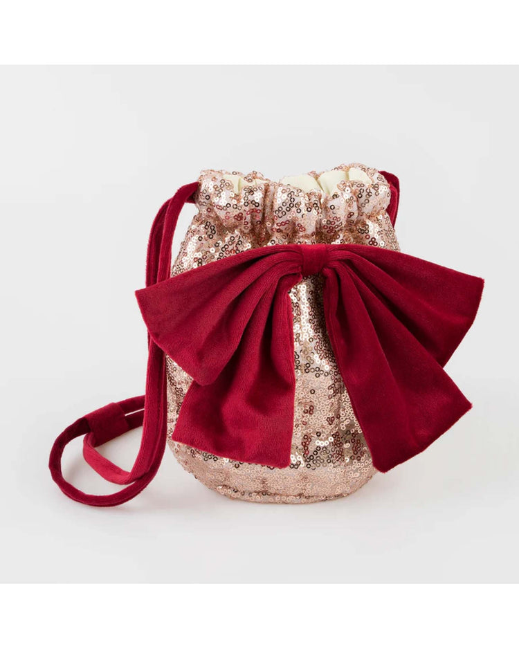 meri meri pink sequin bow bag party Little