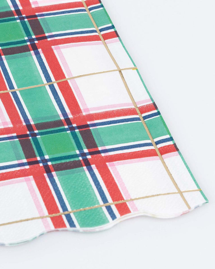 meri meri plaid guest towels party Little