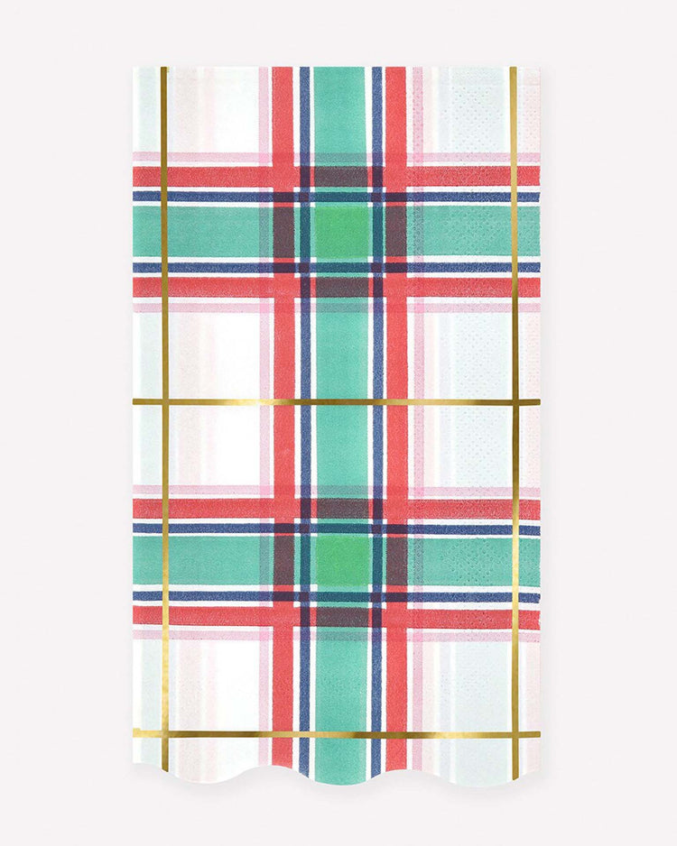 meri meri plaid guest towels party Little