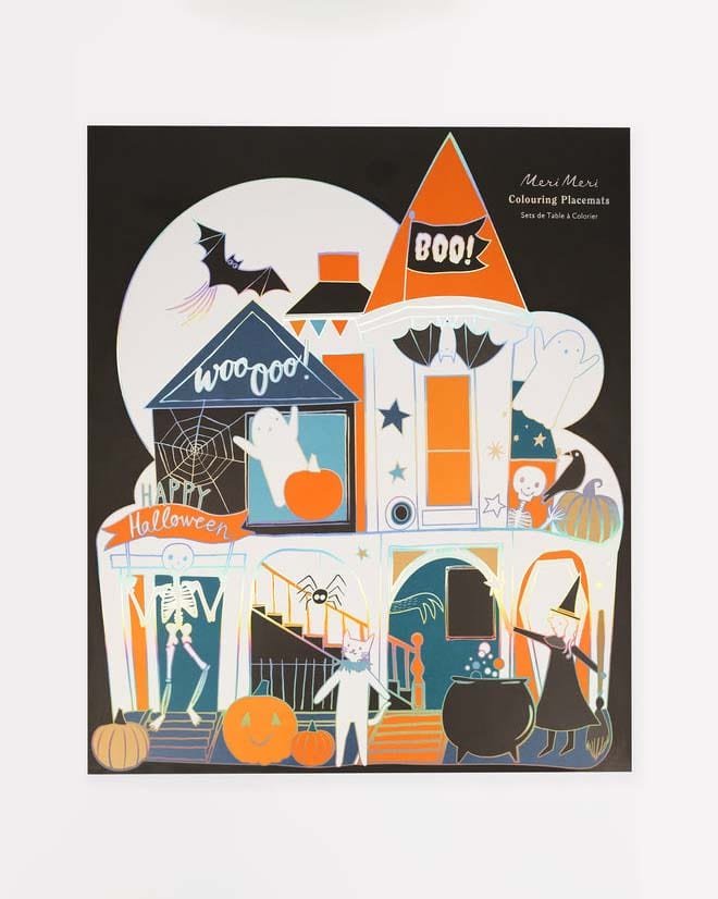 meri meri shaped halloween coloring placemats play Little