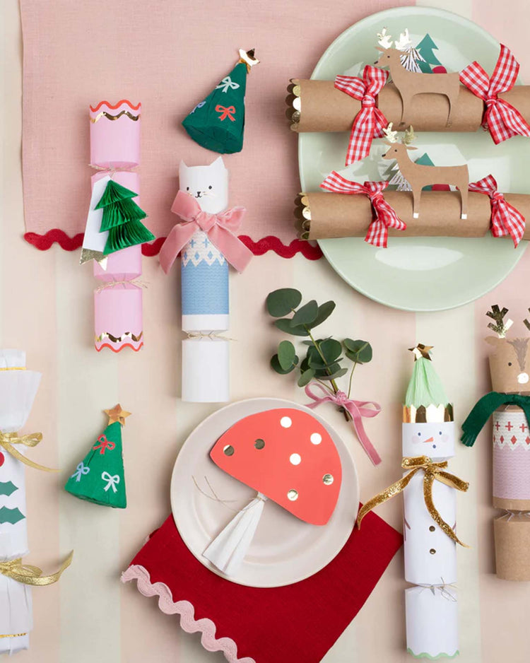 Little meri meri party snowmen crackers