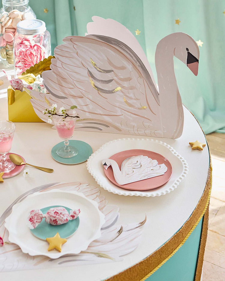 meri meri swan centerpiece party Little