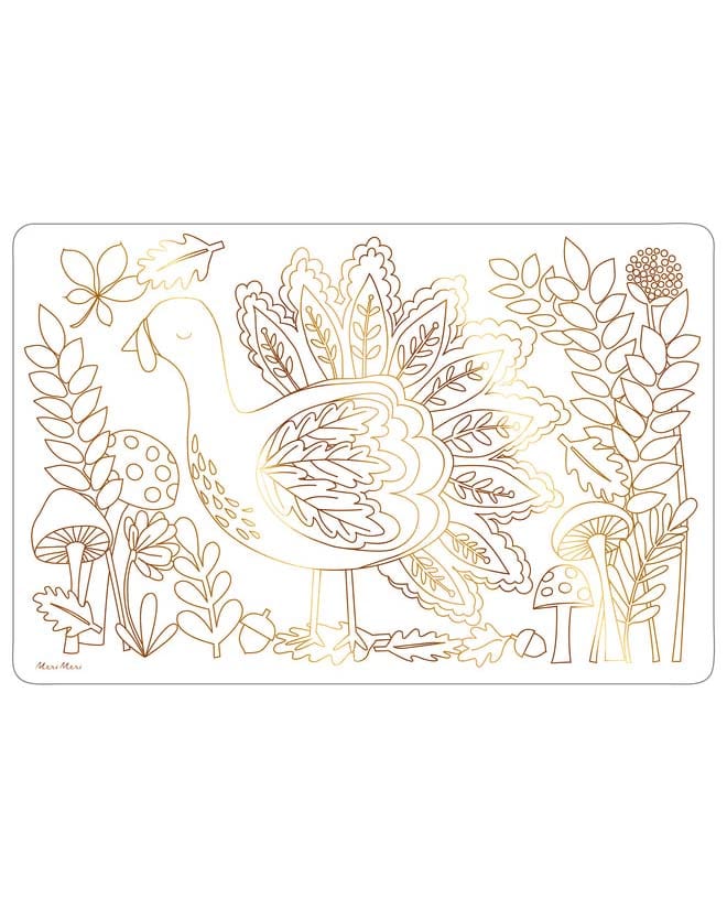 Little meri meri play thanksgiving coloring placemats