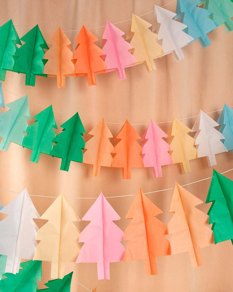 meri meri tissue paper christmas tree garlands party Little