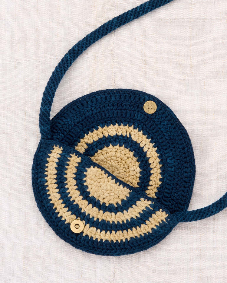 Little misha + puff accessories OS crochet half moon belt bag in celestial