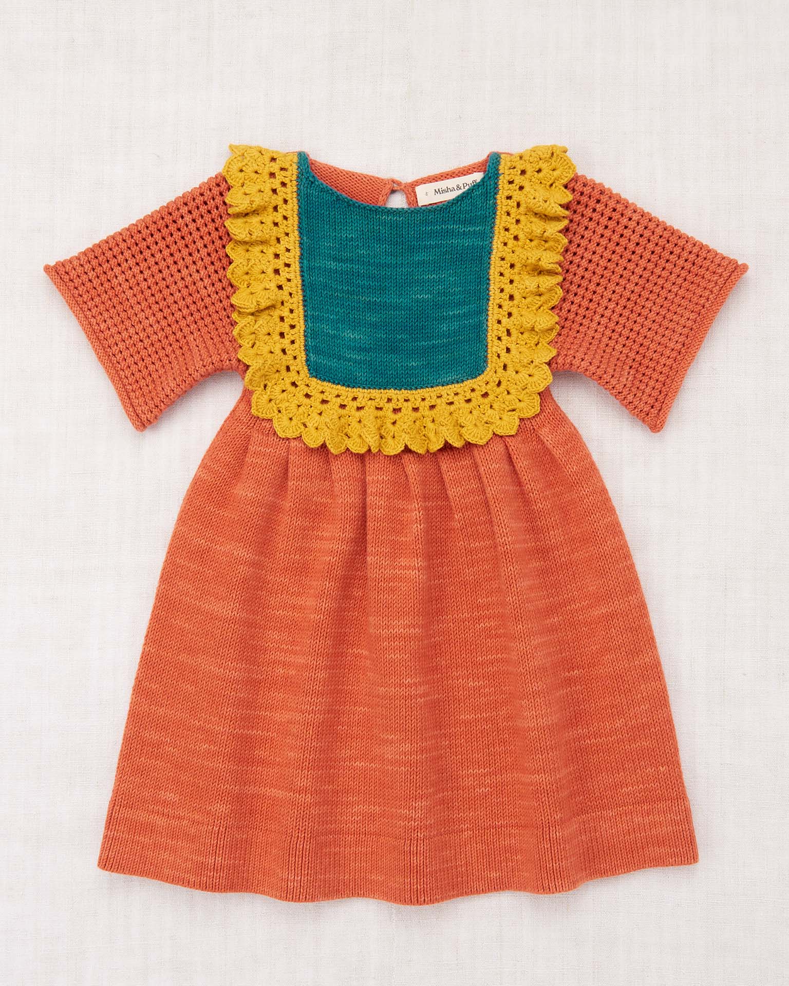 crochet joya dress in gamberetto crochet joya dress in gamberetto