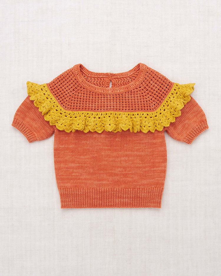 Little misha + puff kids crochet joya top in gamberetto