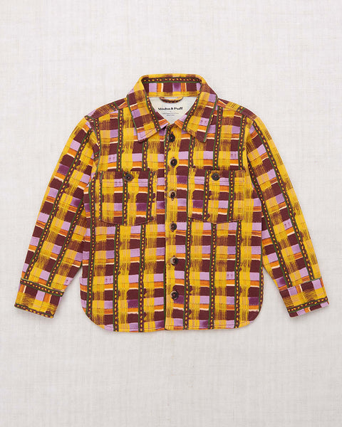 トップス Misha & Puff Plum Watercolor Stripe 5y misha + puff scout top in plum watercolor stripe at Little