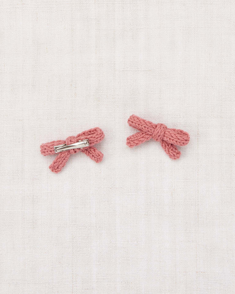 Little misha + puff accessories OS goldie bow set in rosewood