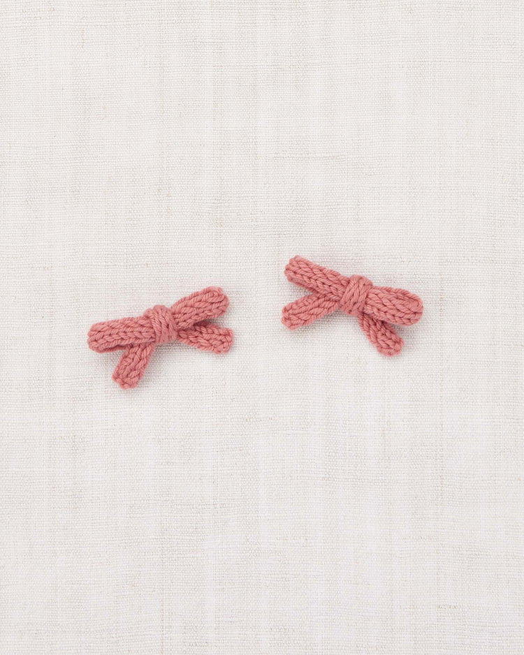 Little misha + puff accessories OS goldie bow set in rosewood
