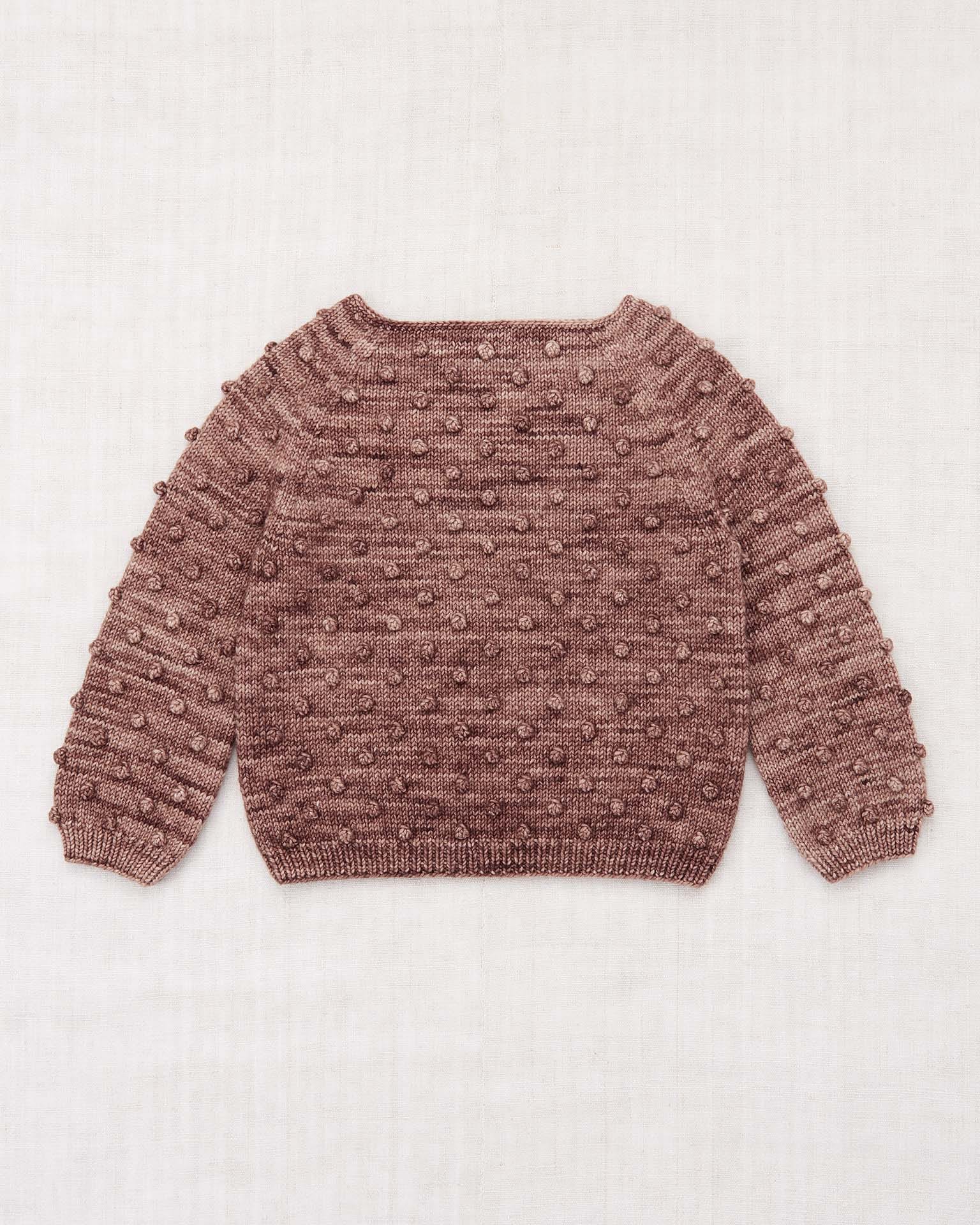 misha + puff original popcorn sweater in affogato at Little