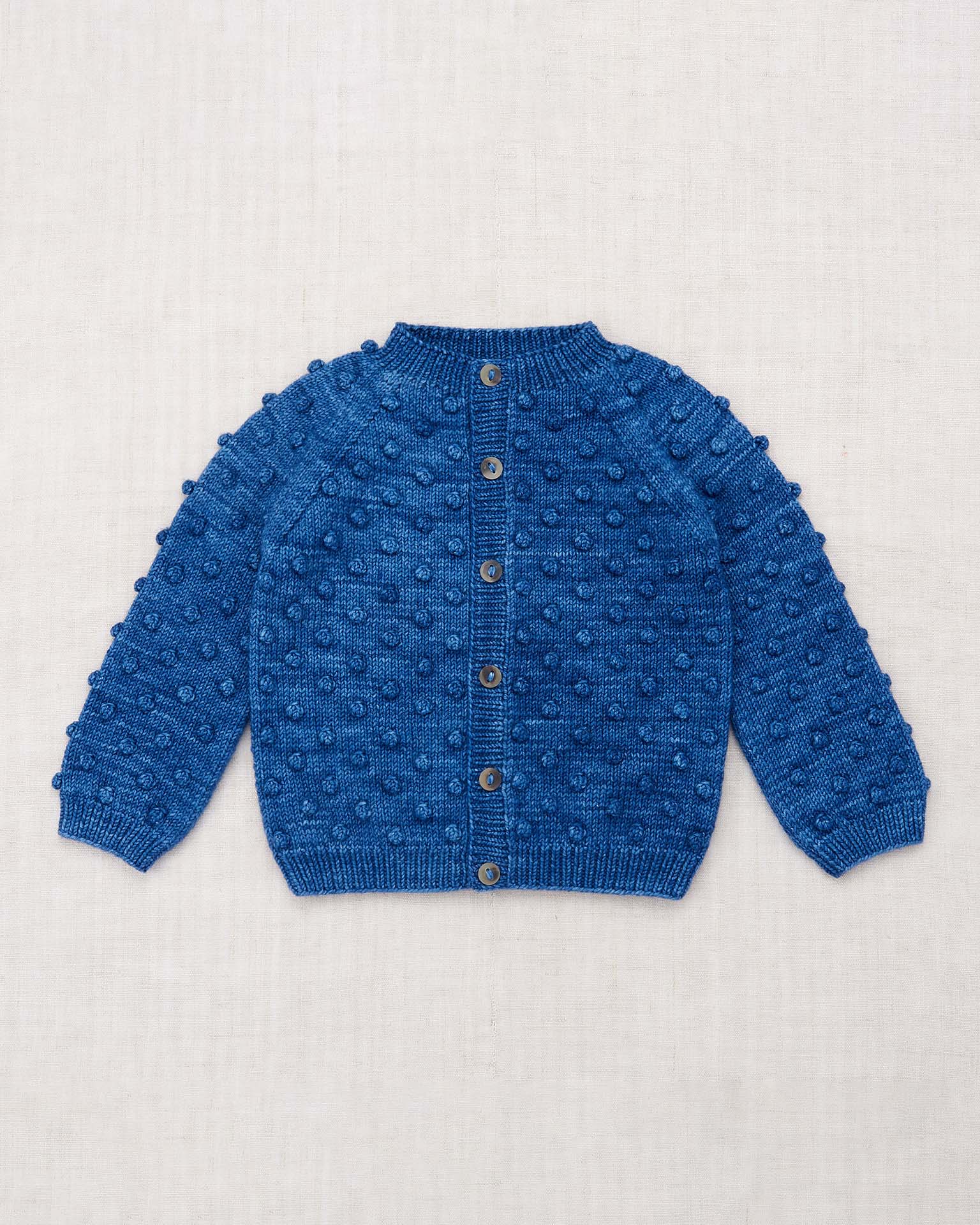 Popcorn Cardigan in Blueberry