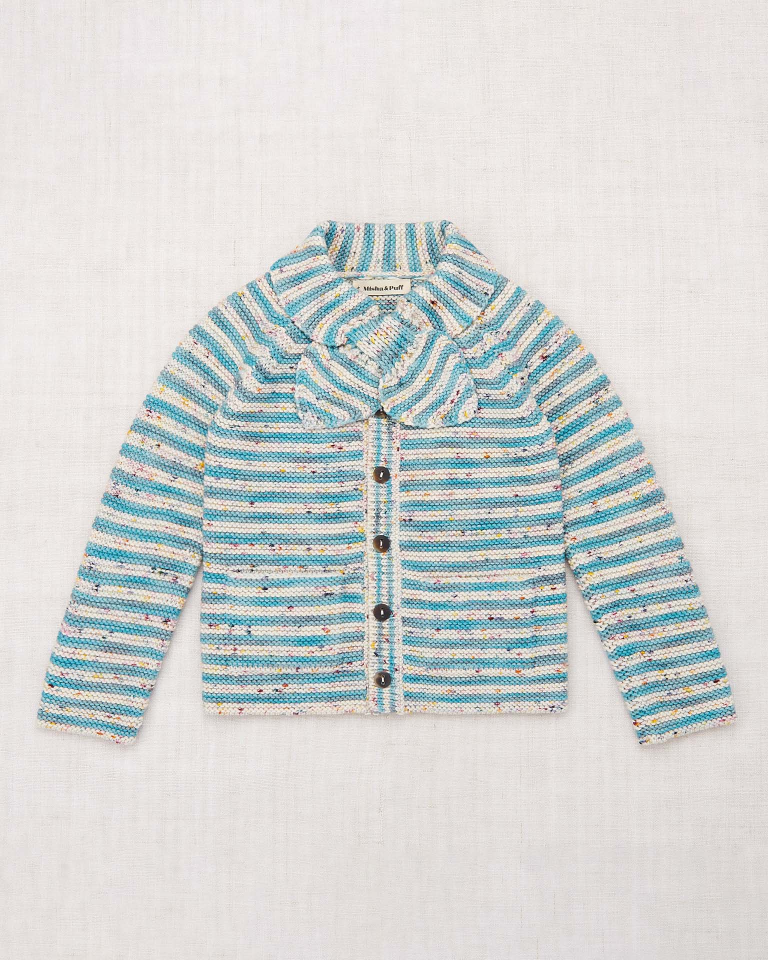 Misha + Puff Scout Stripe Cardigan in Confetti Cake - Little