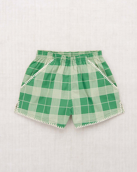 misha + puff traveler short in bottle green piazza at Little