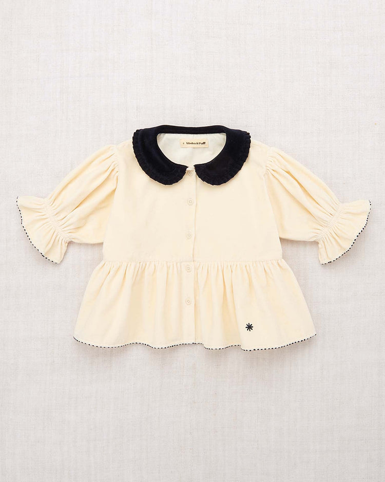 Little misha + puff kids velvet esther top in string