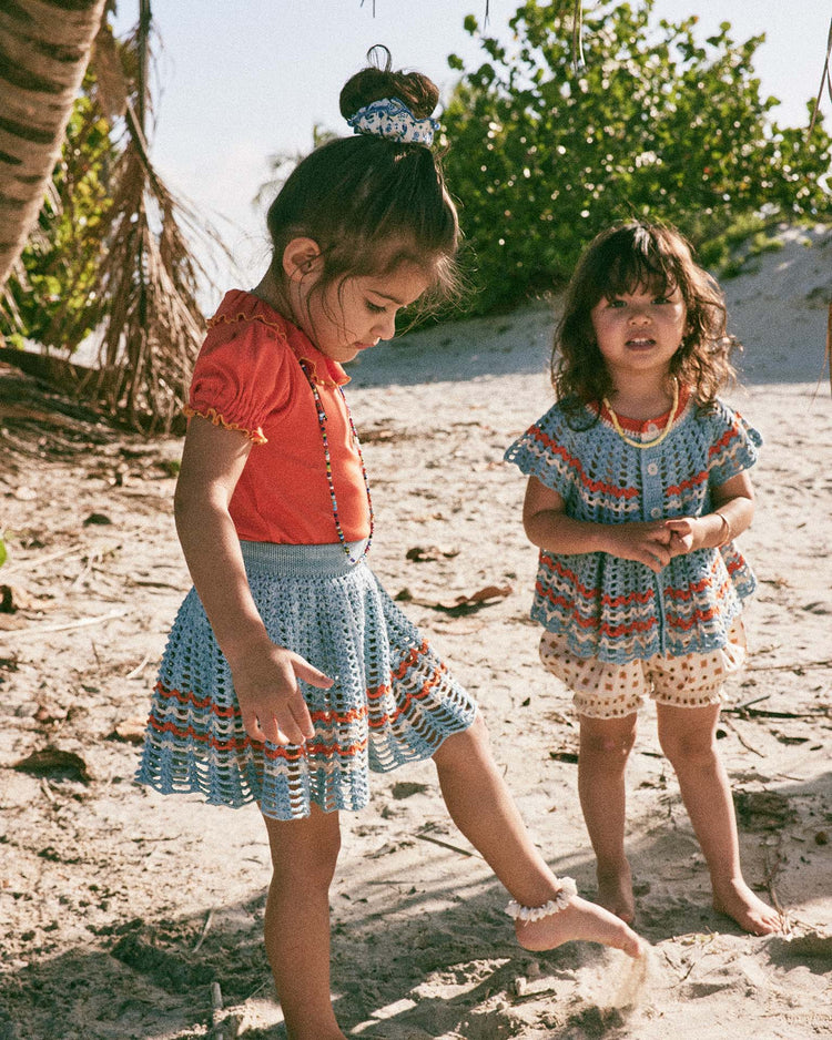 misha + puff wellfleet skirt in sky kids Little