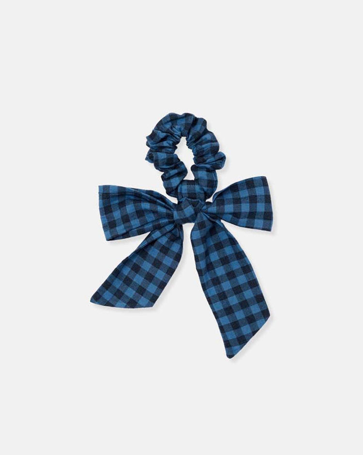 Little my little cozmo accessories one size bow gingham scrunchie in blue