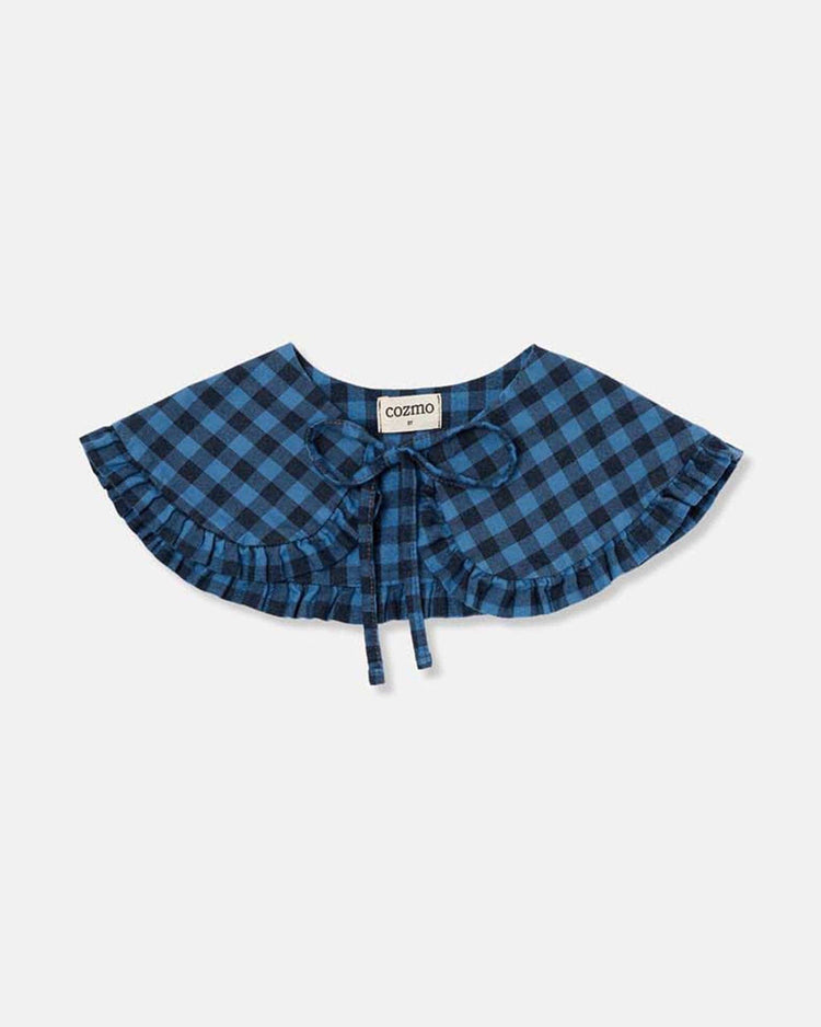 Little my little cozmo accessories gingham collar in blue