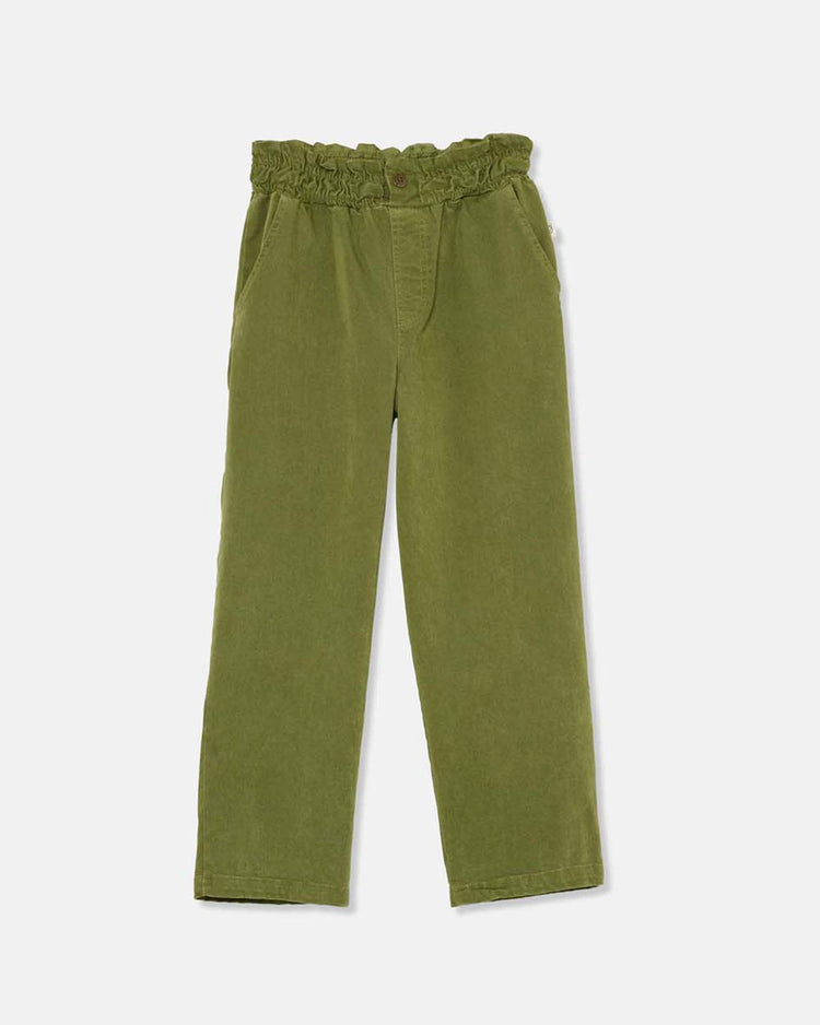 Little my little cozmo kids paola twill pants in green