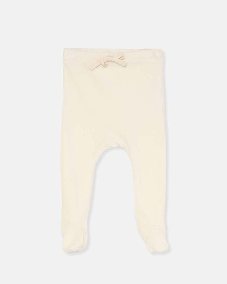 Little my little cozmo baby pat velour corduroy newborn pants in ivory