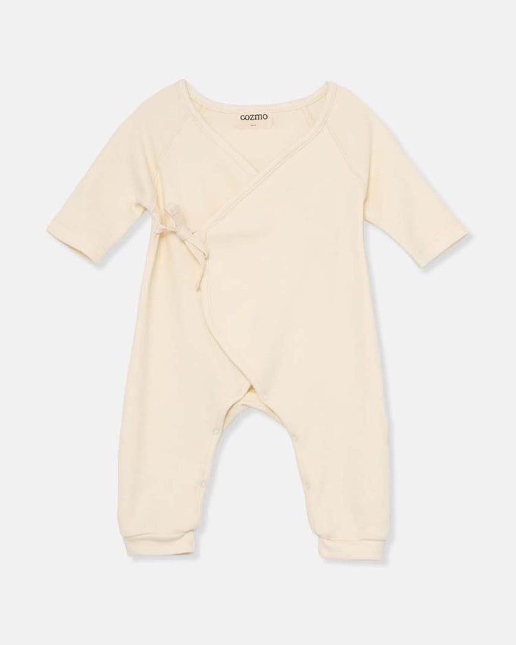 Little my little cozmo baby rene soft jersey newborn jumpsuit in ivory