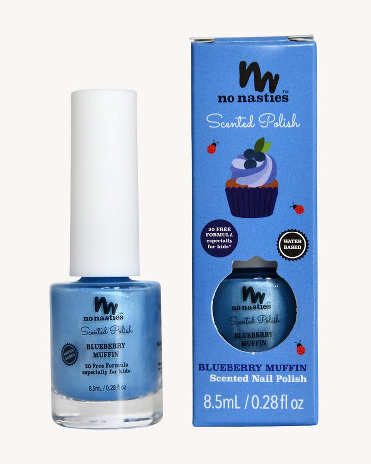 Little no nasties play water based nail polish in blueberry muffin