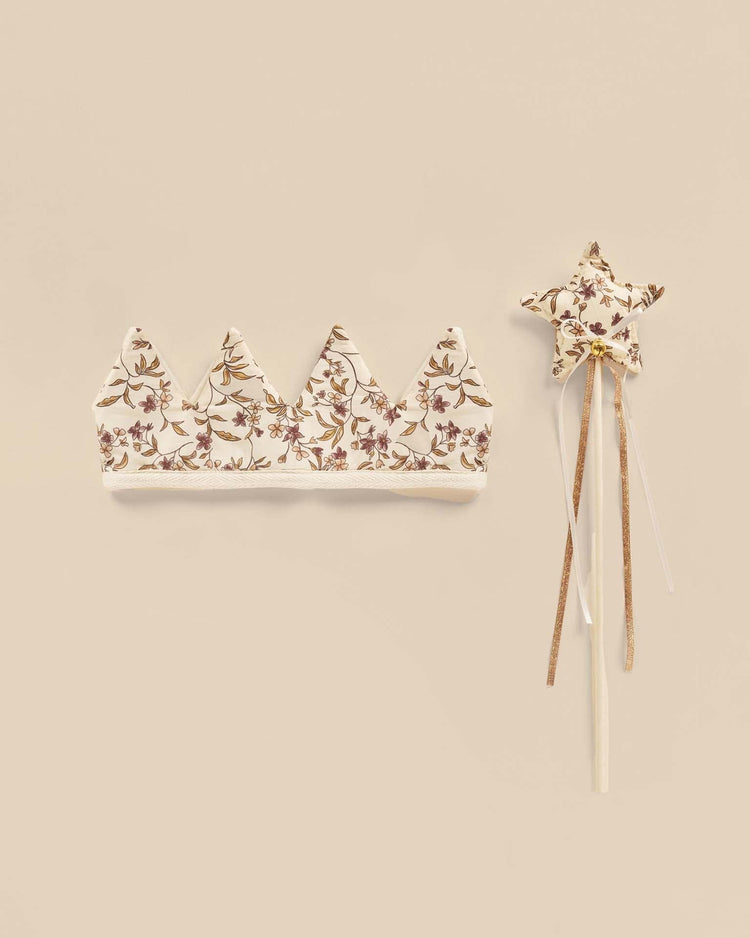 Little Noralee accessories crown & wand in fig floral