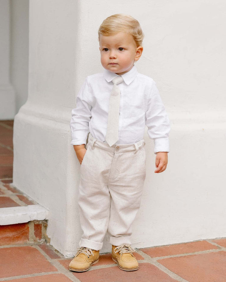 Little noralee kids harrison button down in white