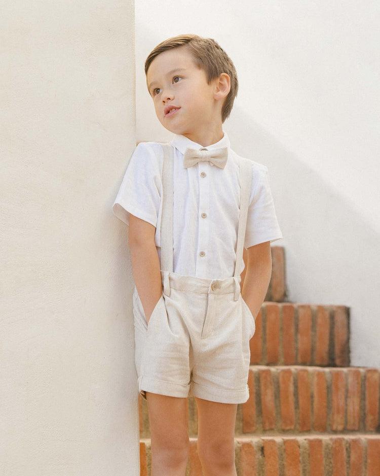 Little noralee kids suspender short in linen