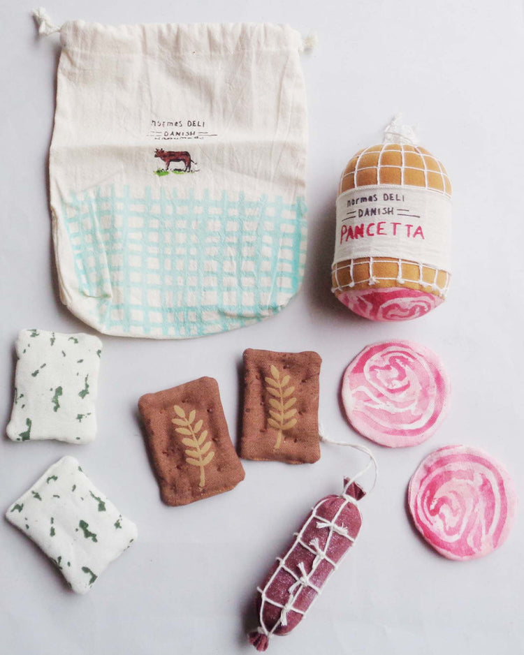 Little normadot play charcuterie soft toy set