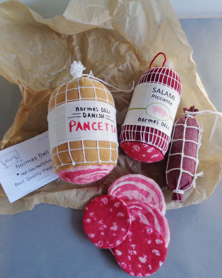 Little normadot play deli charcuterie mix soft toy set