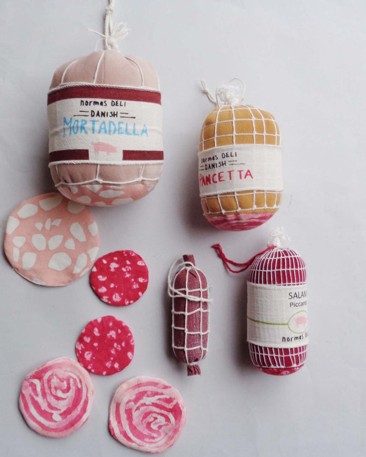 Little normadot play deli charcuterie mix soft toy set