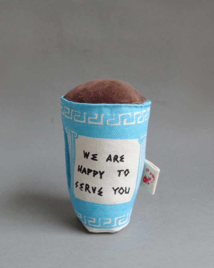 Little normadot play NY greek coffee cup to go soft toy