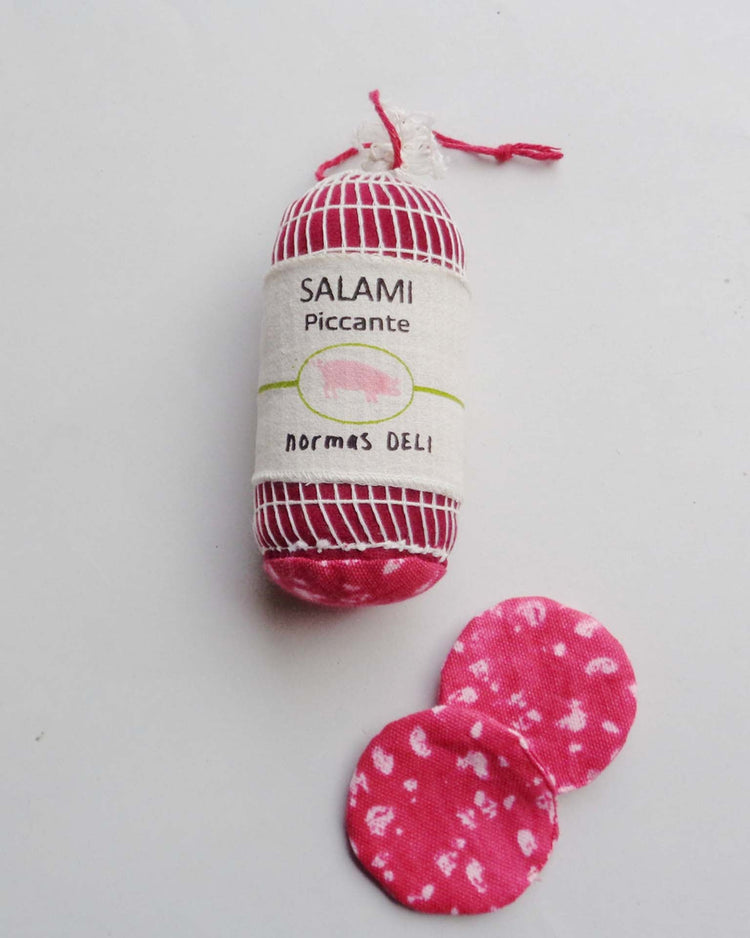 Little normadot play salami piccante soft toy