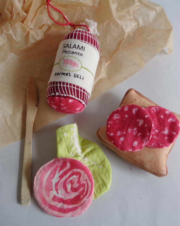 Little normadot play salami piccante soft toy