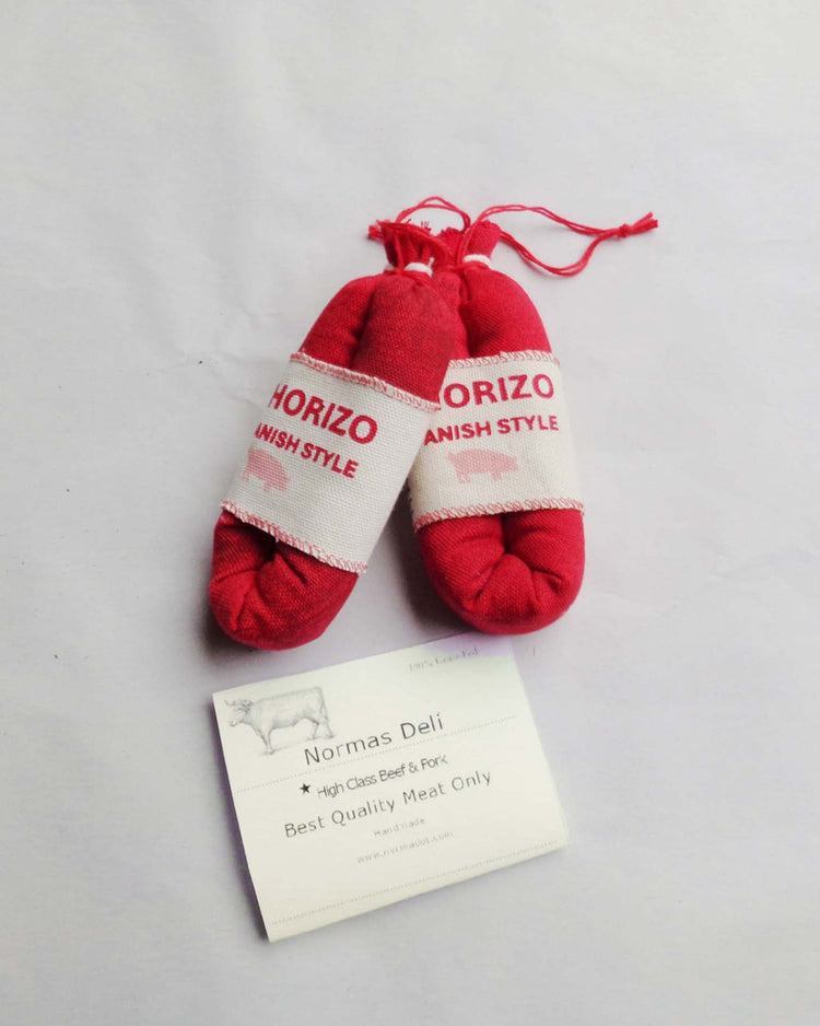 Little normadot play spanish style chorizo soft toy