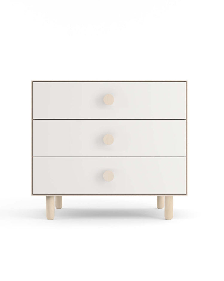 Little oeuf home moss 3 drawer dresser in birch