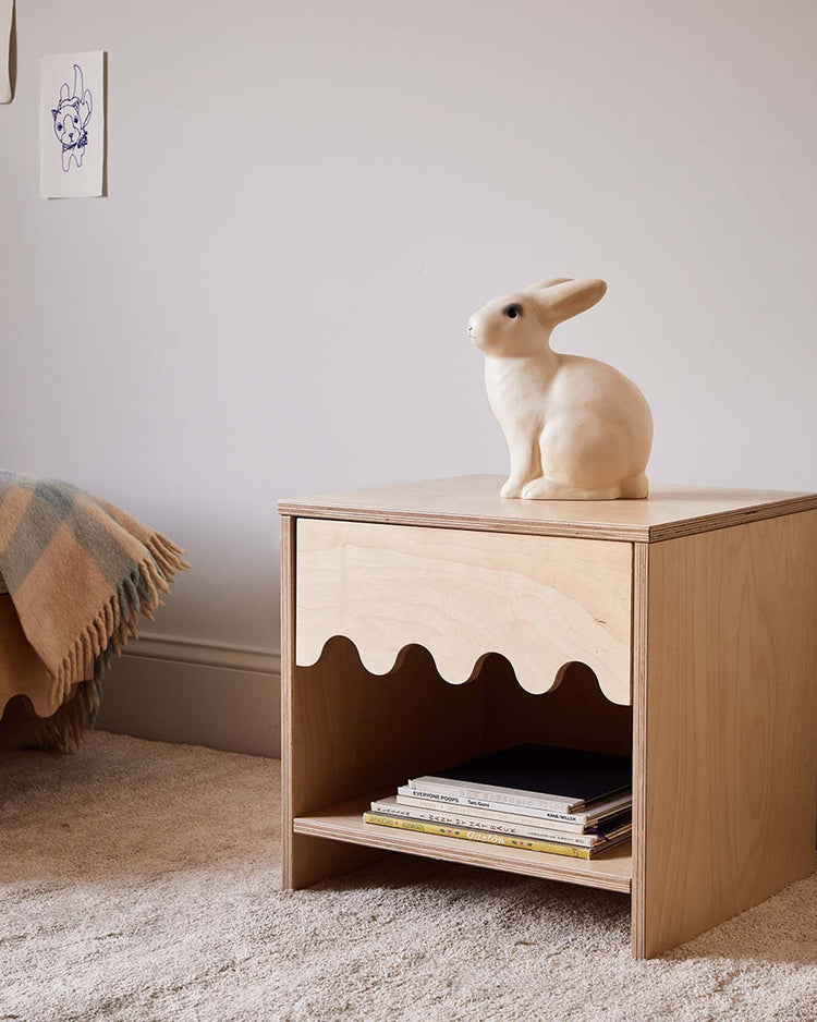 oeuf moss night stand in birch room Little