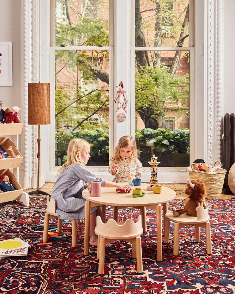 oeuf moss table in birch room Little