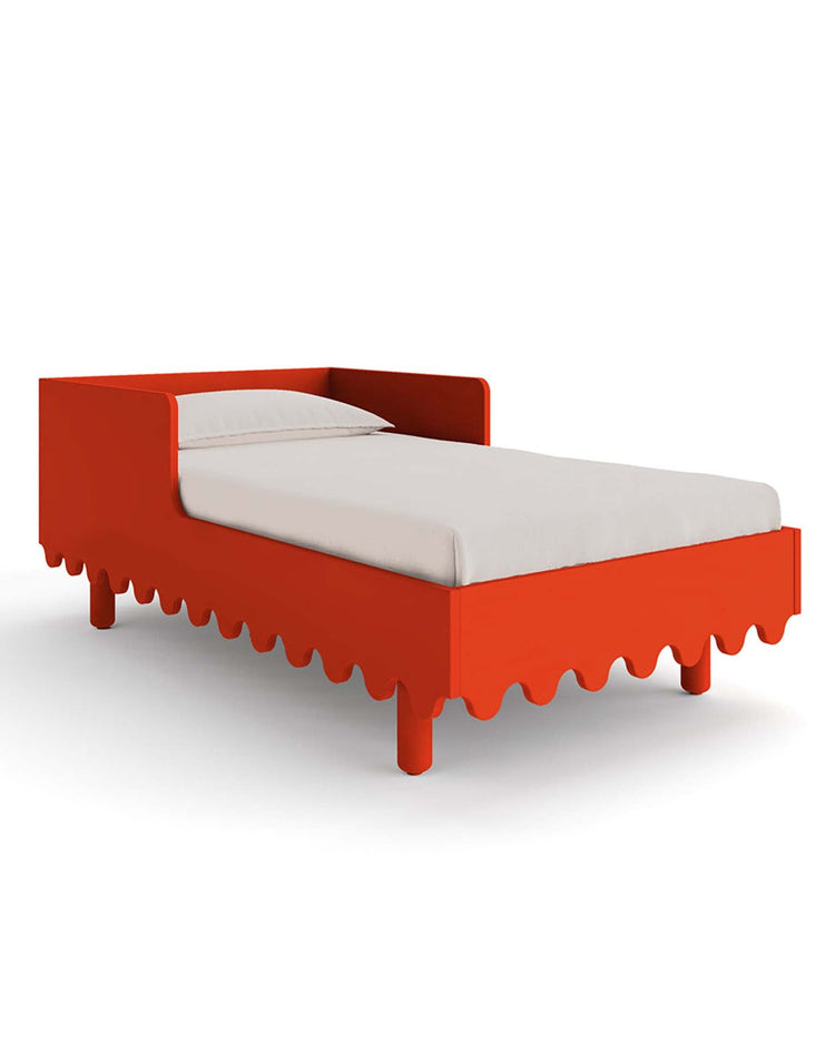 Little oeuf home moss toddler bed in tomato