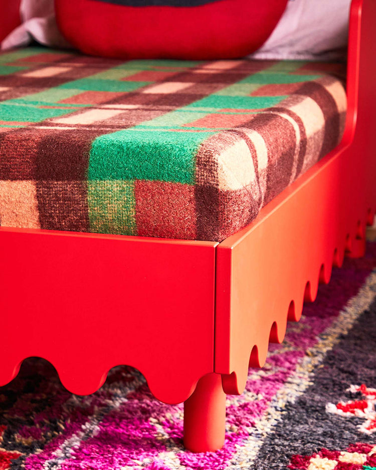 Little oeuf home moss toddler bed in tomato