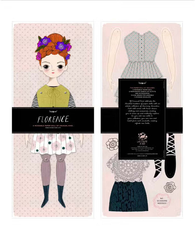 Little of unusual kind play florence paper doll kit