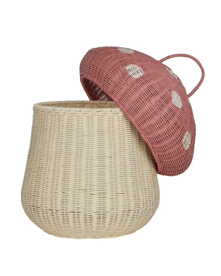 Little olli ella home mushroom storage basket in musk