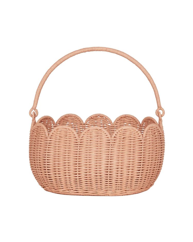 Little olli ella home petal basket in seashell pink