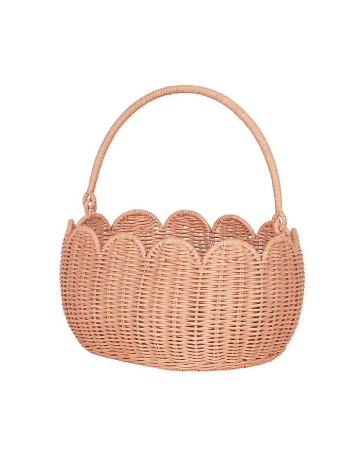 Little olli ella home petal basket in seashell pink