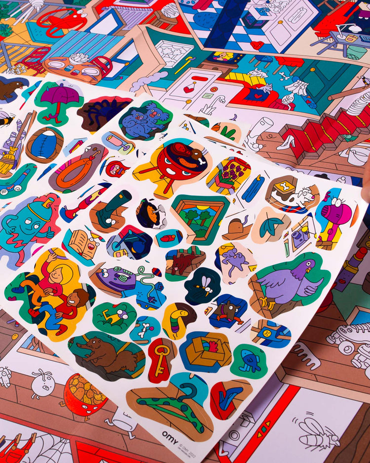 Little omy play home sticker poster